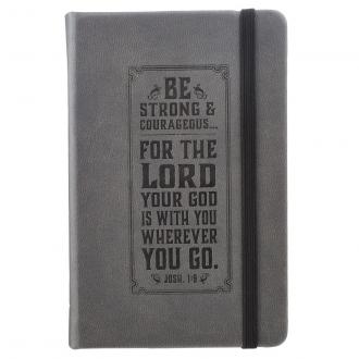 Notisbok Luxleather - Be Strong & Courageous (95 x 143 mm)